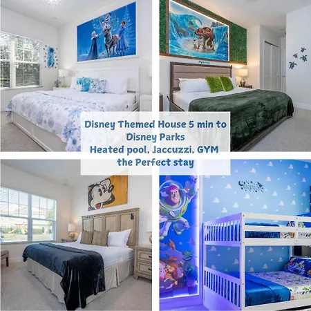 Themed Disney House 5 Min To Disney Parks, Heated Pool, Jacuzzi, Gym And More